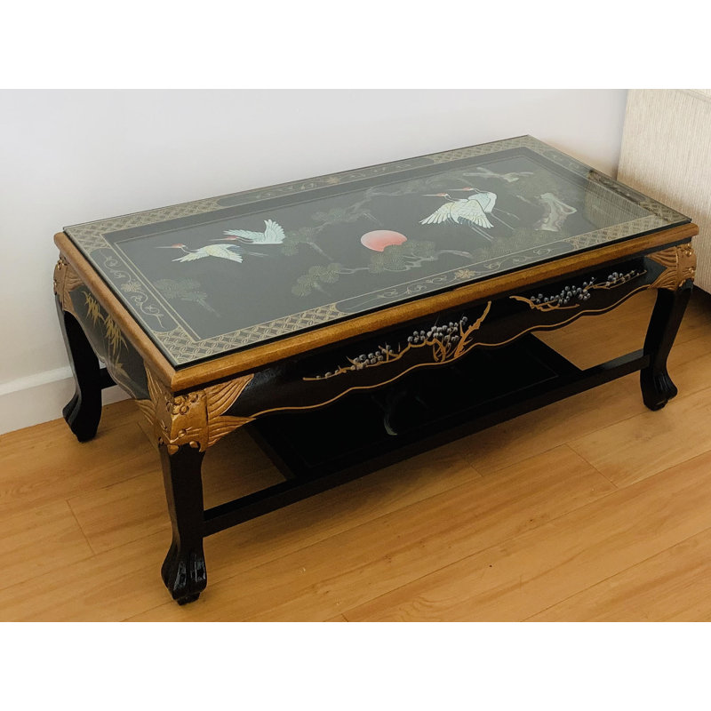Fieldwork Coffee Table Hand Painted Cranes