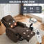 Fauteuil inclinable électrique Power Lift pour personnes âgées avec massage et chaleur, canapé inclinable électrique pour le salon, poches latérales, 2 porte-gobelets, grande taille confortable-175933938