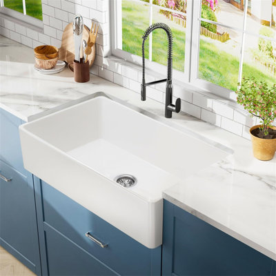 33 Inch White Farmhouse Sink