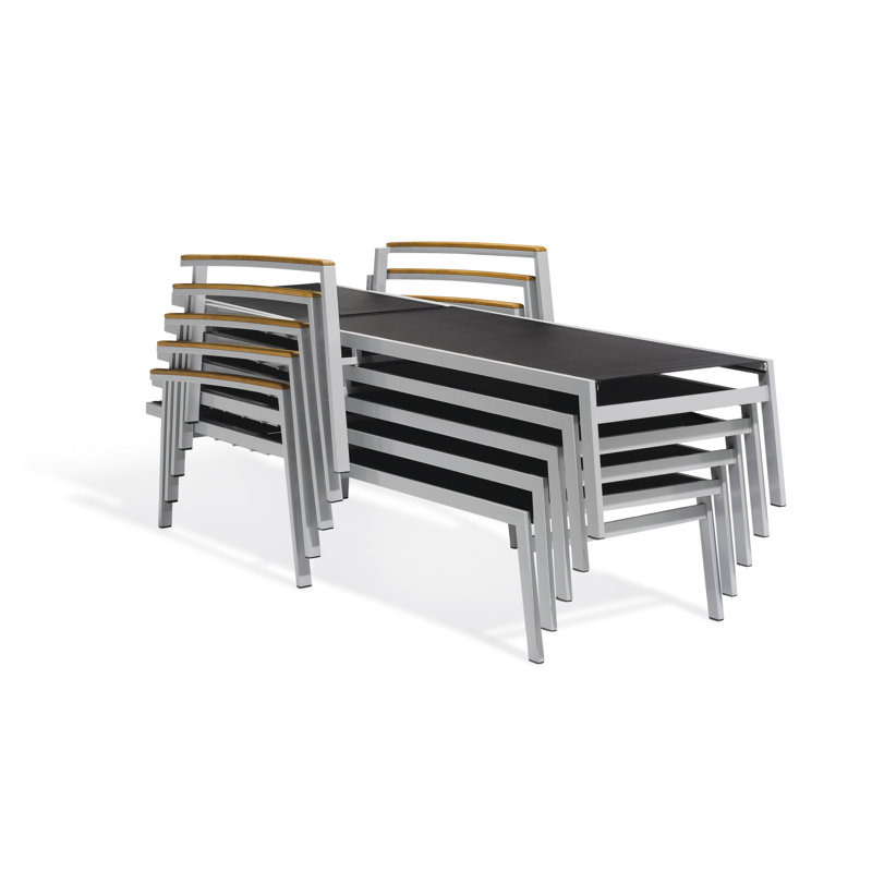 Travira Outdoor Chaise Lounge, Black, Tekwood Vintage, Flint