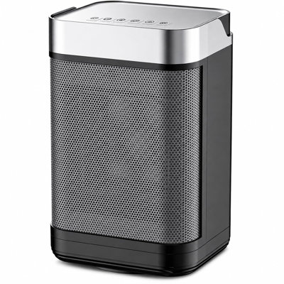 Chauffage d'appoint en céramique – Chauffage PTC 1500 W avec deux niveaux de puissance, protection contre la surchauffe et interrupteur anti-basculement, conception compacte et portable pour chambre, bureau et petits espaces