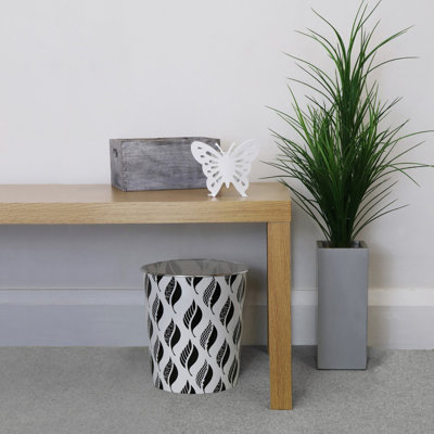 JVL Polypropylene WITH SILVER METAL TRIM ON TOP Bin
