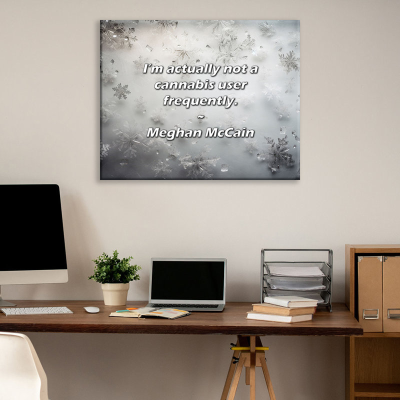 Citation artistique «Je ne suis pas souvent un utilisateur». Toile tendue par Meghan McCain Gallery, H 17 po x l 24 po