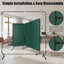 Flame-Resistant 3-Panel Welding Screen with Frame – Transparent PVC Curtain, Steel Frame, Lockable Swivel Casters, Portable Welding Protection for Workshop, Garage-495029206-495029210