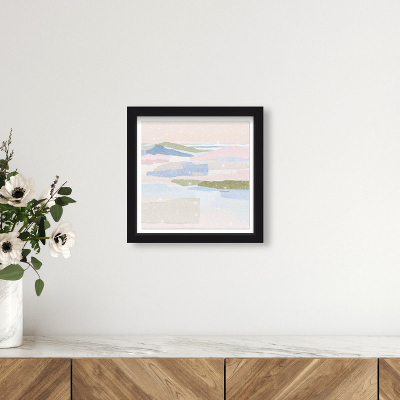 Pastel Haze Print by Oliver Gal, 13.5" H x 13.5" W, Black Shadowbox