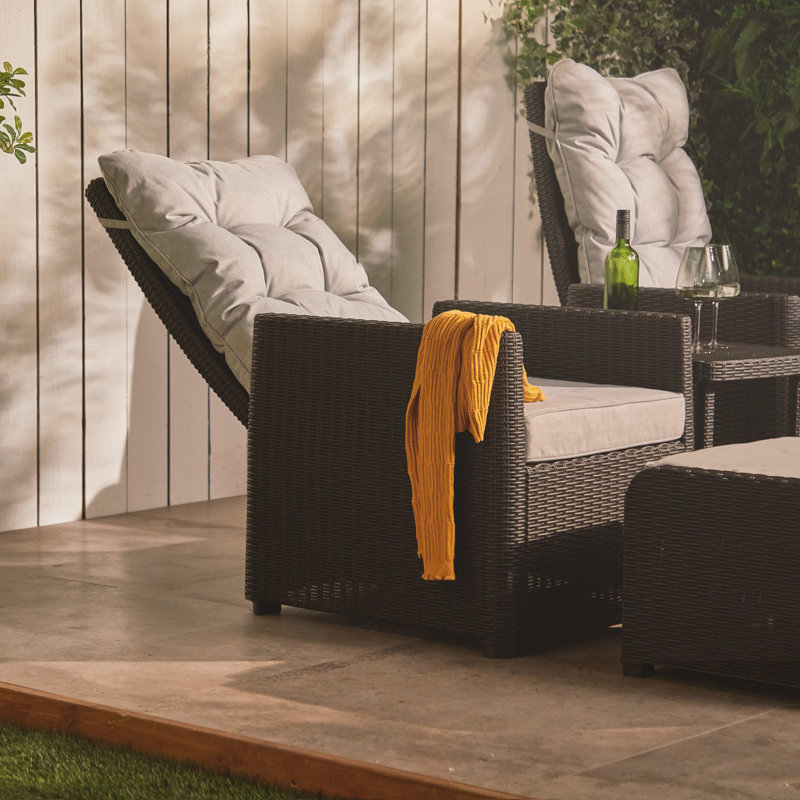 Outdoor Lounge Chair with Ottoman