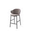 Holly Upholstered Stool with Rounded Back and Metal Frame-502580375-520383257
