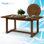 Table de salle à manger en bois massif Vaughn ClickDecor Vaughn
