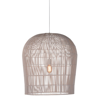 Luminaire suspendu Baldy, crème
