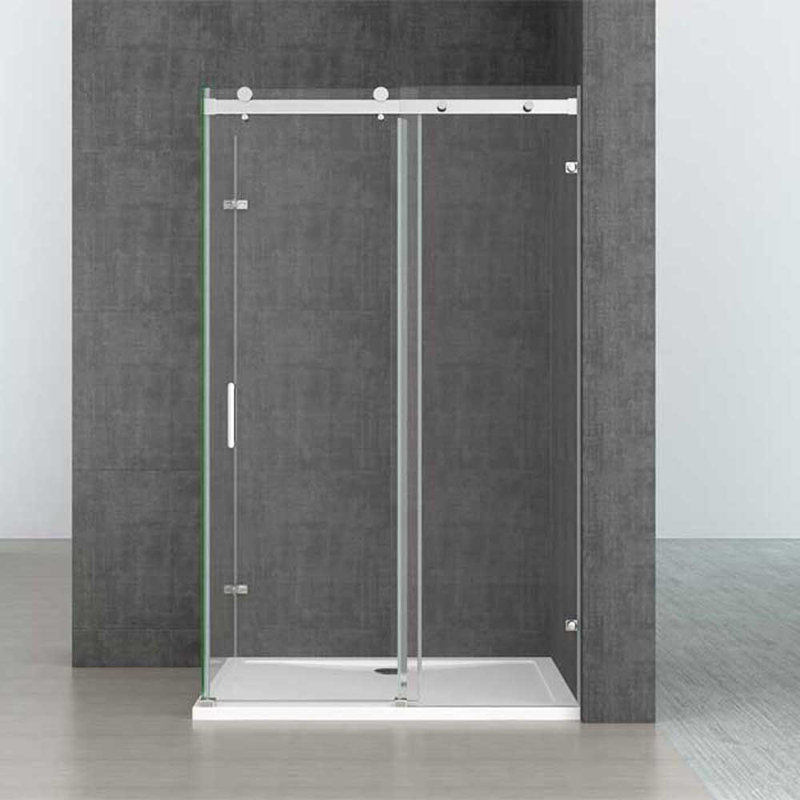 Frameless P Shaped Shower Enclosure - 1200 x 1000 mm