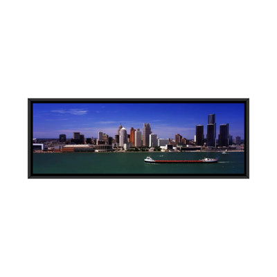 " Buildings at the waterfront, Detroit, Michigan, USA " Color Photography