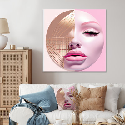 Portrait géométrique glamour d'une femme futuriste I