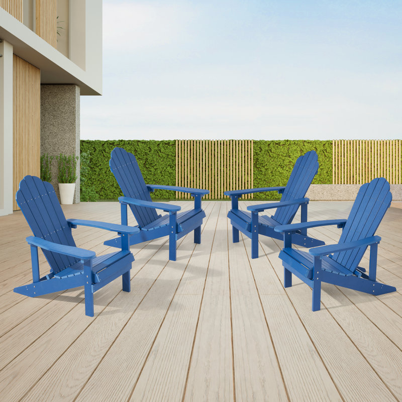 Chaise Adirondack de HiPS résistante aux intempéries, Marine
