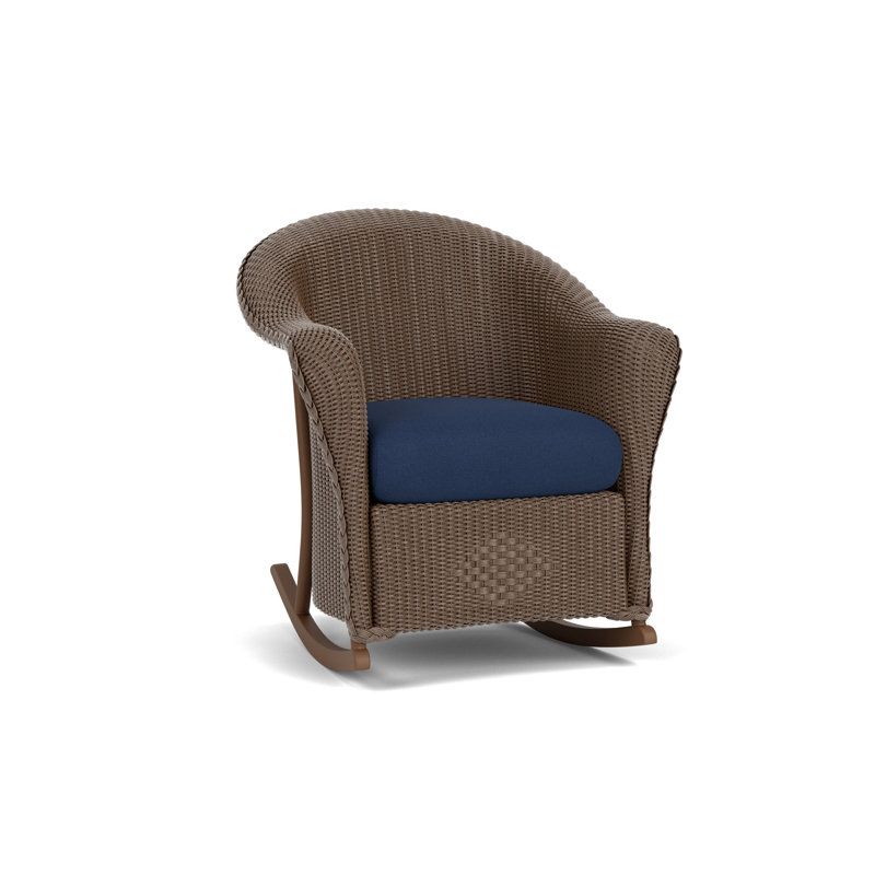 Reflections Outdoor Rocker Chair, Sandberg Navy, Bark