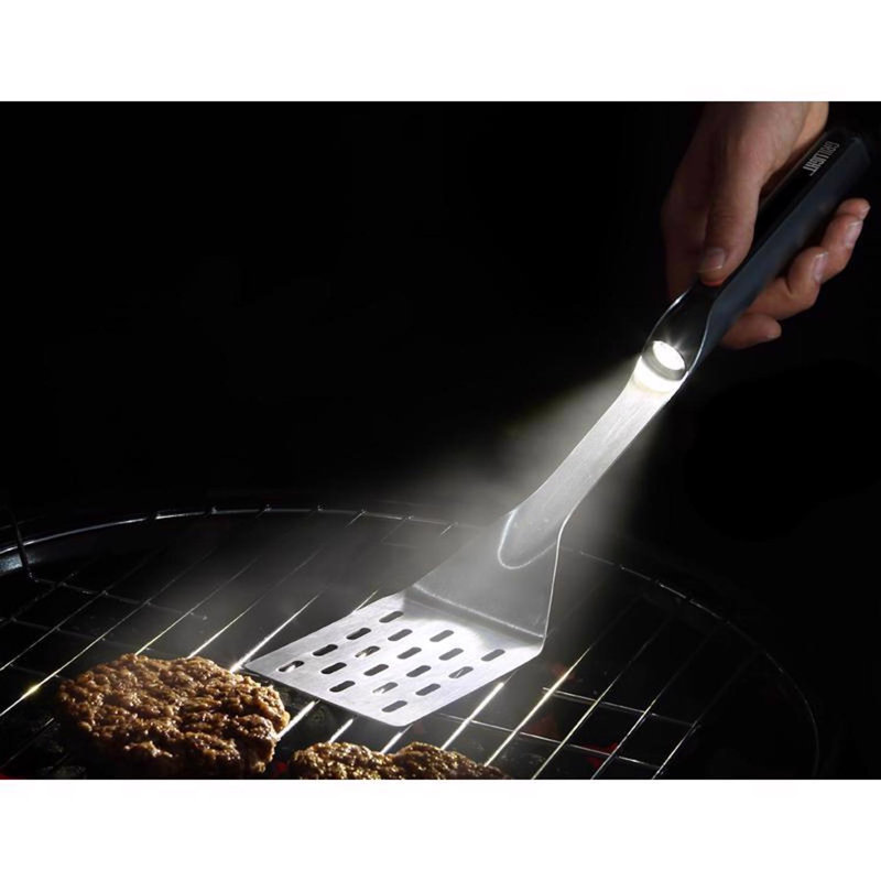 Grilllight Grillight Stainless Steel Black/Silver Grill Tool Set 2 pc