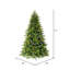 7.5' H Lighted Artificial Fir Christmas Tree