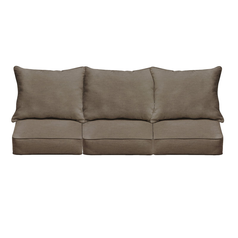 Sunbrella Outdoor Deep Seating Sofa Pillow and Cushion Set, 29 in W x 27 in D x 5 in H, Sunbrella - Canvas Taupe
