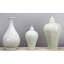 Carved Octagonal Porcelain Vase with Lotus and Fish Motif Celadon Glaze
