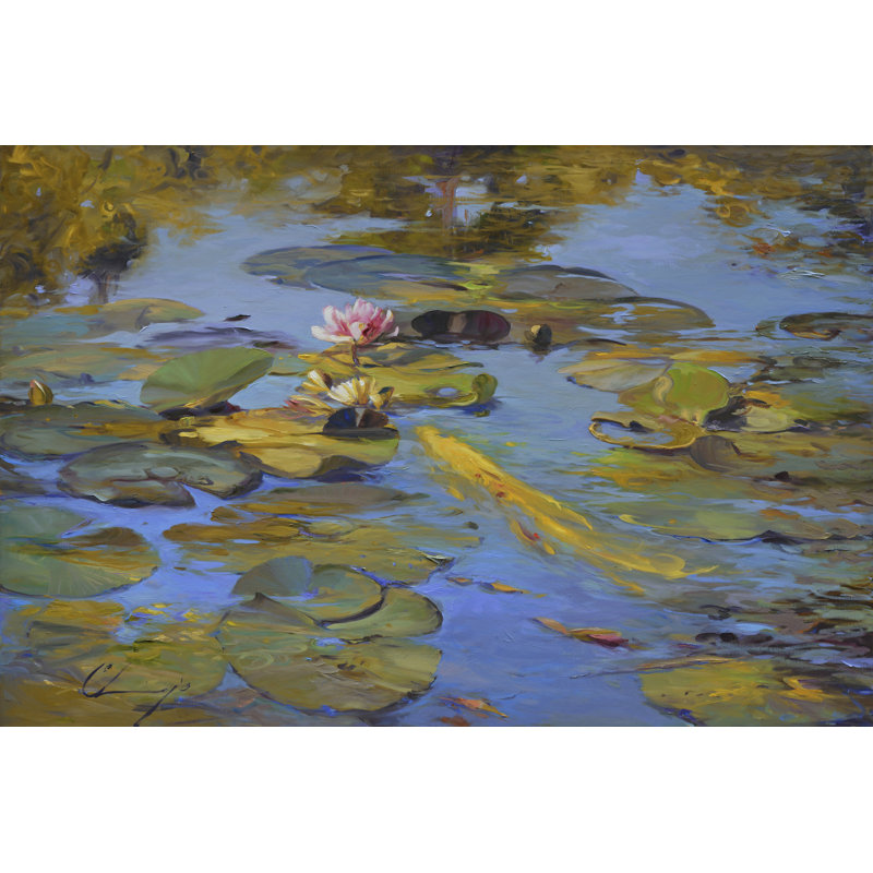 Koi & Lilies II, H 24 po x l 36 po x P 1,25 po