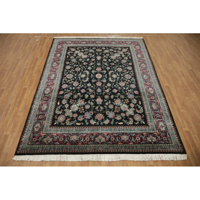 Tapis oriental traditionnel floral complexe 8 x 11