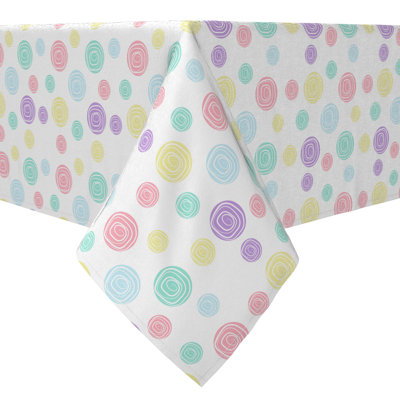 Rectangular Geometric Cotton Twill Tablecloth