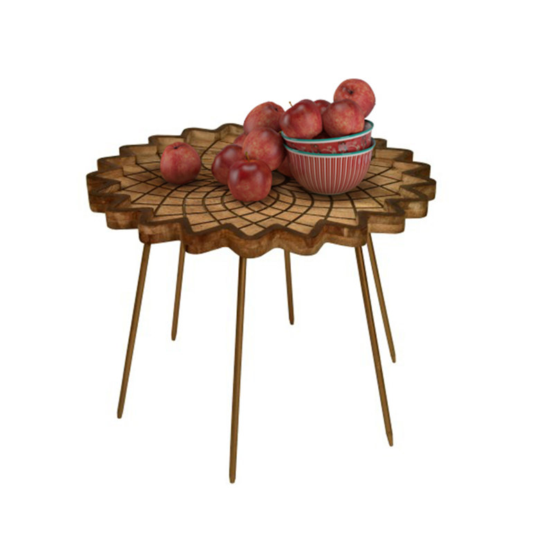 Delila Solid Wood 4 Legs Coffee Table, 45cm H x 40cm W x 40cm D