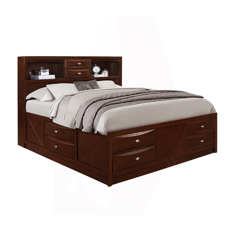 Ensemble de chambre avec grand lit 5 pièces Lucille Merlot