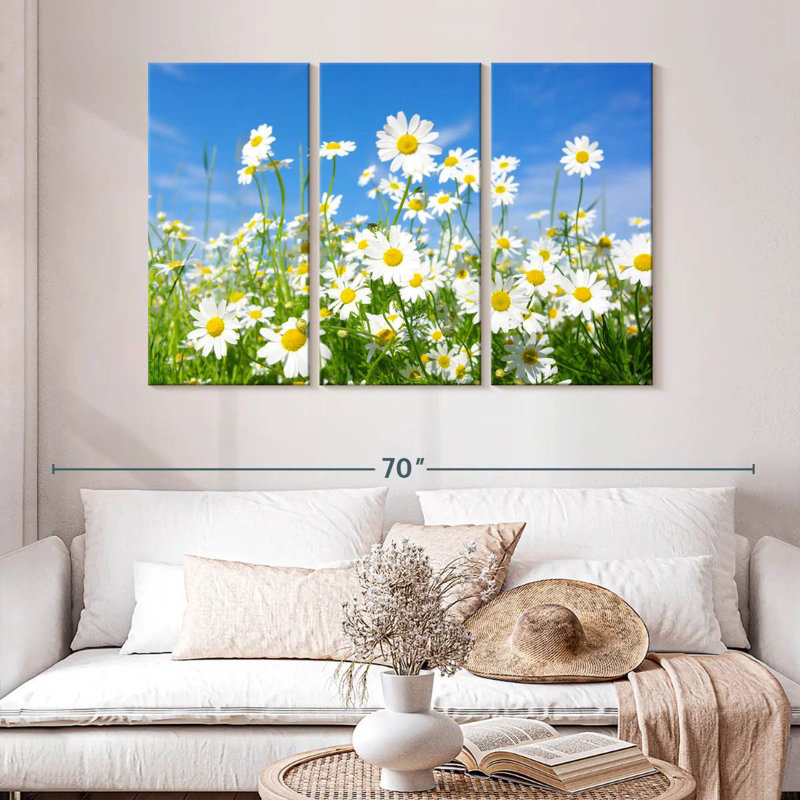 Alvord Daisies On A Sunny Day, H 32 po x l 50 po