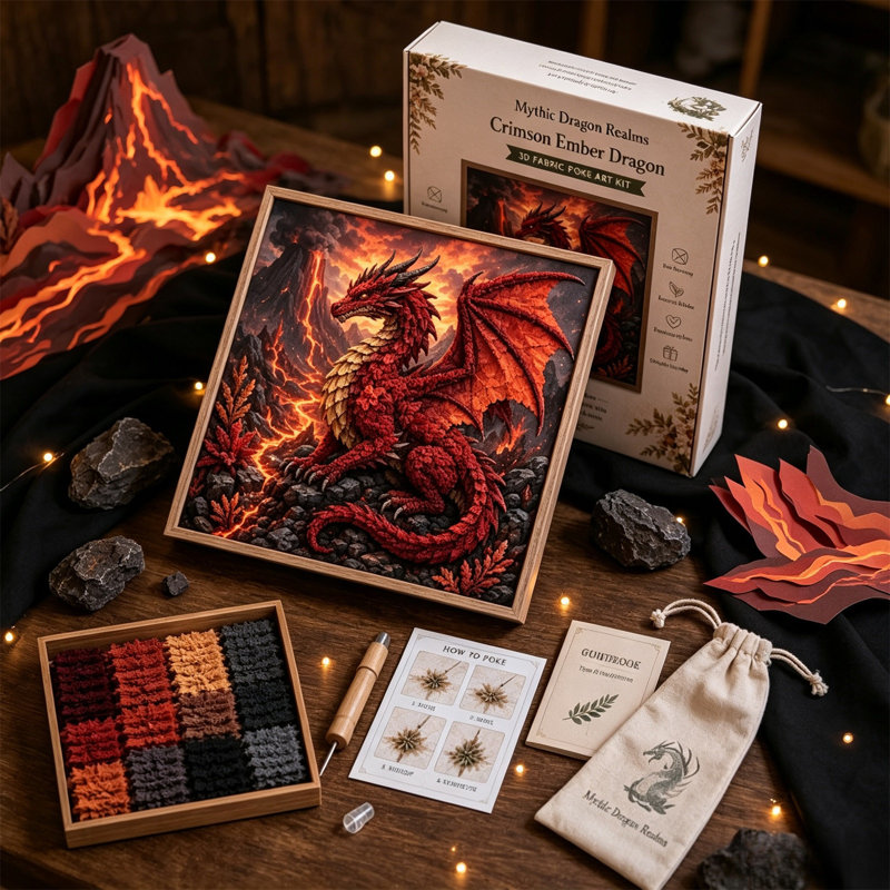 Trousse de décoration suspendue en acrylique Mythic Dragons Realms Poke Art, E