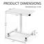 Table mobile portative mobile de PC d'ordinateur portable, bureau debout sur roulettes à hauteur réglable pour le bureau personnel-111713431