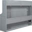 Grand lit gris avec charnières de bureau hydrauliques et peu encombrant, pour petites pièces, structure, option de rangement pour matelas, lève-personne de 10 pouces compatible, rangement, espaces multifonctionnels appropriés, 600 lb-118784006-118784003