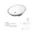 Rust Ceramic Lavatory Sink For Decoration - Oval Undermount, White, Heat, Stain, Scratch With Overflow White Bathroom Undermount Ceramic, Scratch, , Installed