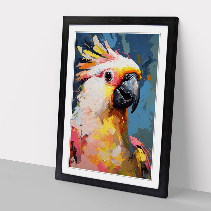 Single Picture Frame Print on Wood, 64cm H x 46cm W, Black Framed