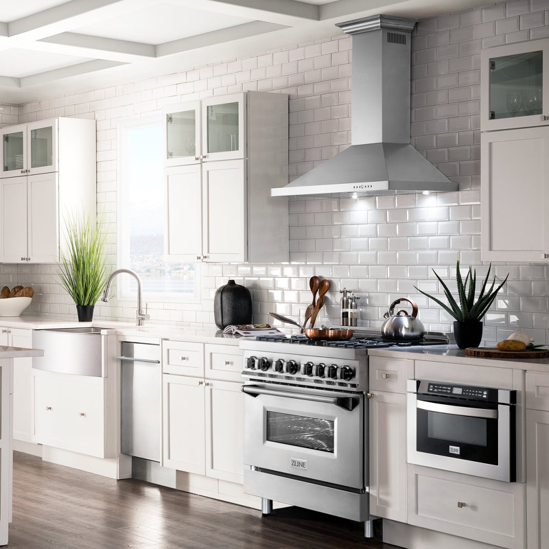 30" 400 CFM Convertible Wall Mount Range Hood, 30" W, Stainless Steel