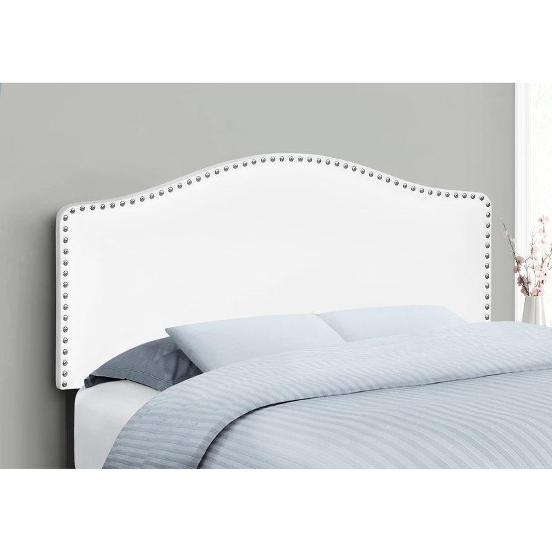 White Faux Leather Upholstered Headboard For Full Bedroom Important With Look