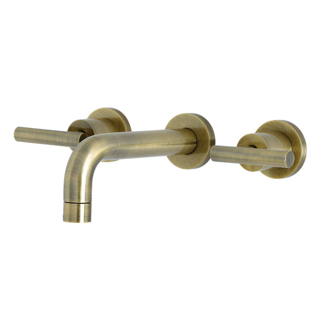 Kingston Brass Manhattan Two-Handle 3-Hole Wall Mount Bathroom Faucet Kingston Brass 
