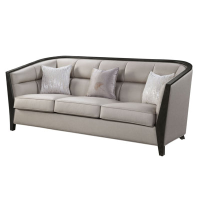 Bahati Modern Sofa Zemocryss Sofa W/3 Pillows,Fabric