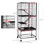 Ferret Cage 136cm Rolling Small Animal Cage with 3 Doors Storage Shelf