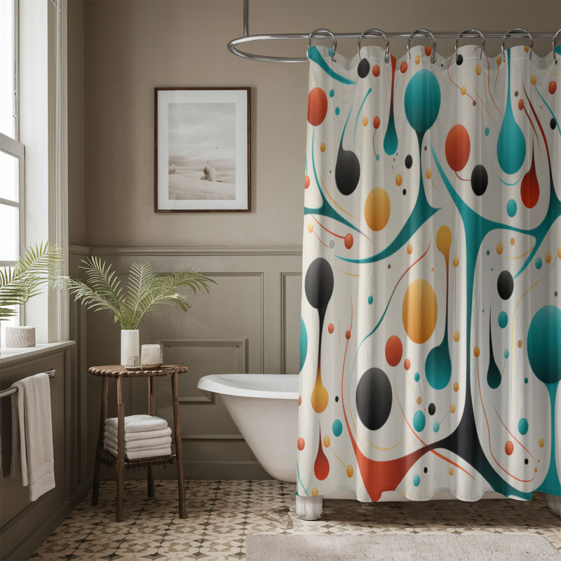 Mélange géométrique - Rideau de douche Premium, H 74 po x l 71 po