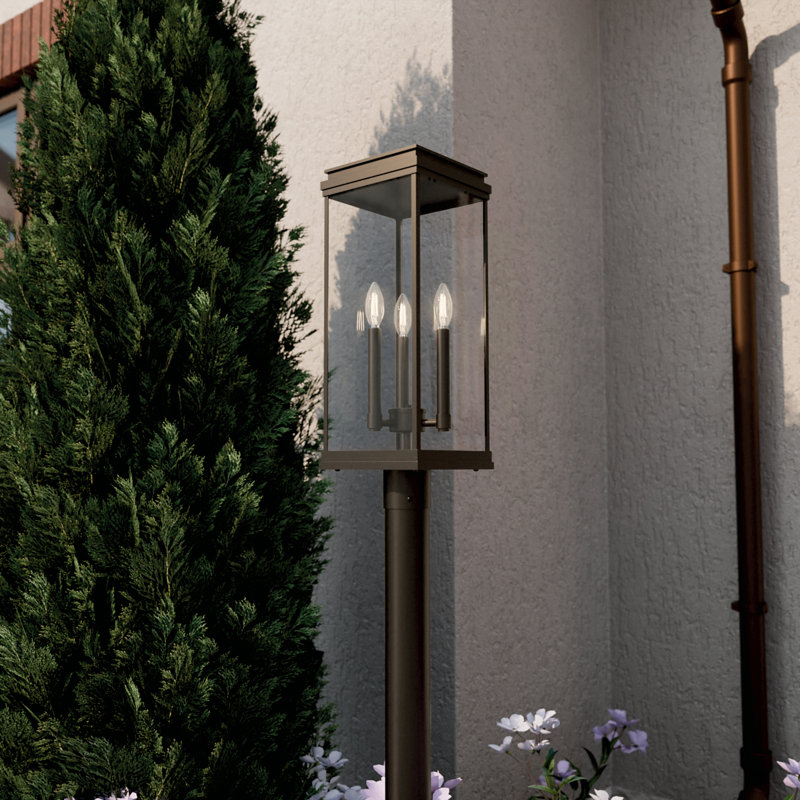 Lampadaire d'extérieur 3 lumières 22,75 po Lundon, Bronze vieilli