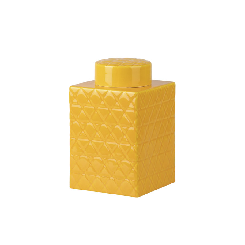 Ceramic Jar 16x16x26 Cm, Yellow