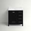Meuble-lavabo simple 32 po avec plateau en marbre Hines-1745992850