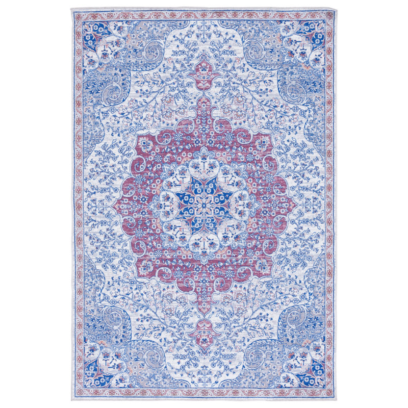 Tapis ivoire / rouge Kingsford, Rectangle 3 pi 3 po x 5 pi