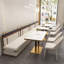 Banc rembourré en similicuir Western