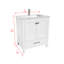 Meuble-lavabo autoportant 30 po Anvay en blanc mat avec comptoir en quartz de Carrare-1348617328-1342386987