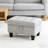 Modern Flannel Upholstered Storage Footstool With Nailhead Trim