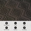Tapis de sol à chevrons noirs et diamants, lavable à la machine, en polyester avec envers antidérapant-289589188