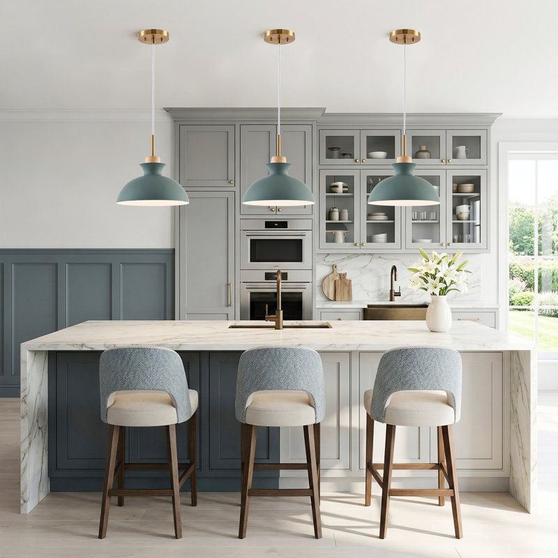 1 - Light Single Pendant, Blue