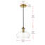 Luminaire suspendu en dome simple à 1 lumière Inola-1834647879