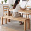 Banc en bois massif Burlywood-1699691022
